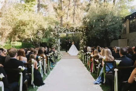 Bradley Steven Perry and Natasha Bures wedding ceremony.