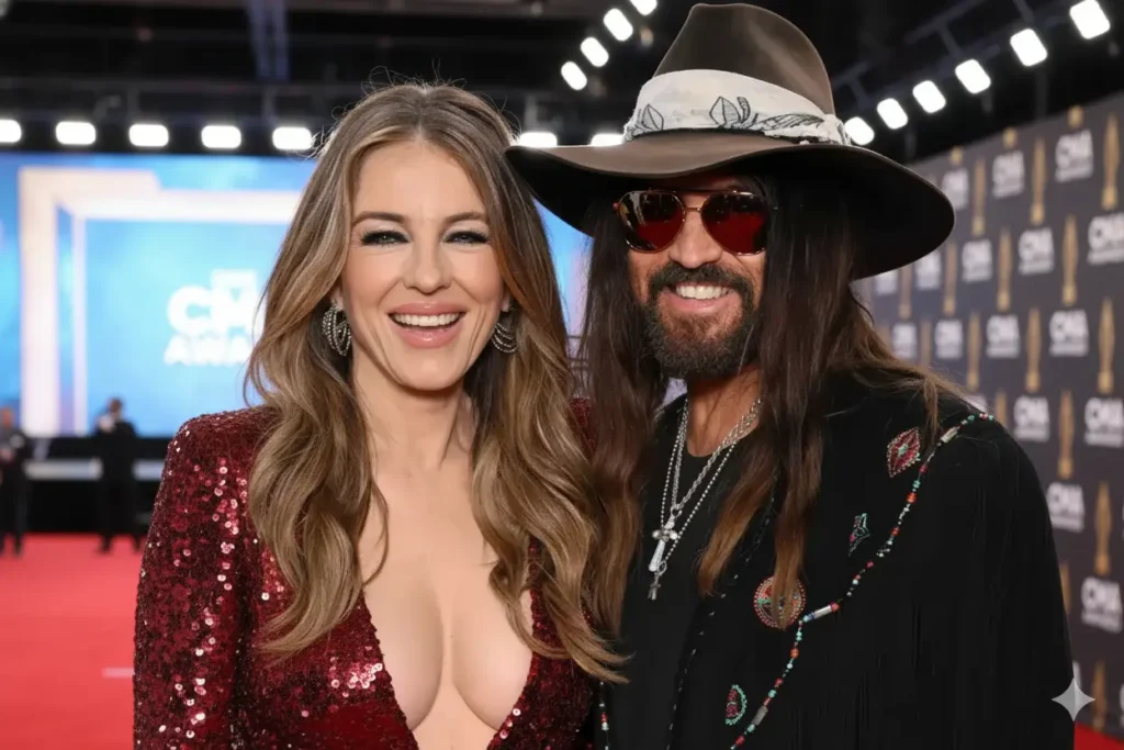 Elizabeth Hurley & Billy Ray Cyrus Spoted at the 2025 CMA Awards Elizabeth Hurley & Billy Ray Cyrus in CMA Awards.