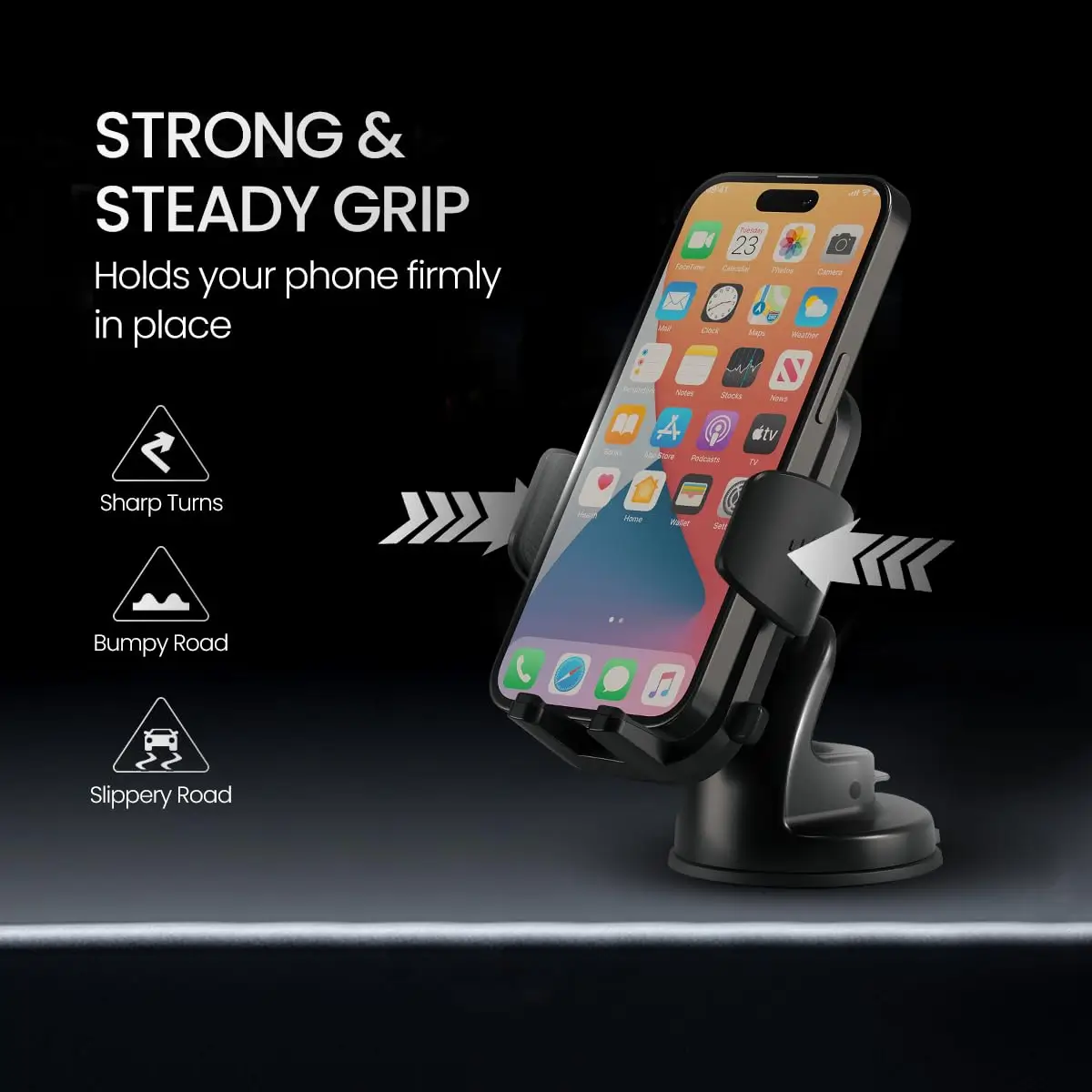 Portronics Clamp M4 Car Phone Holder